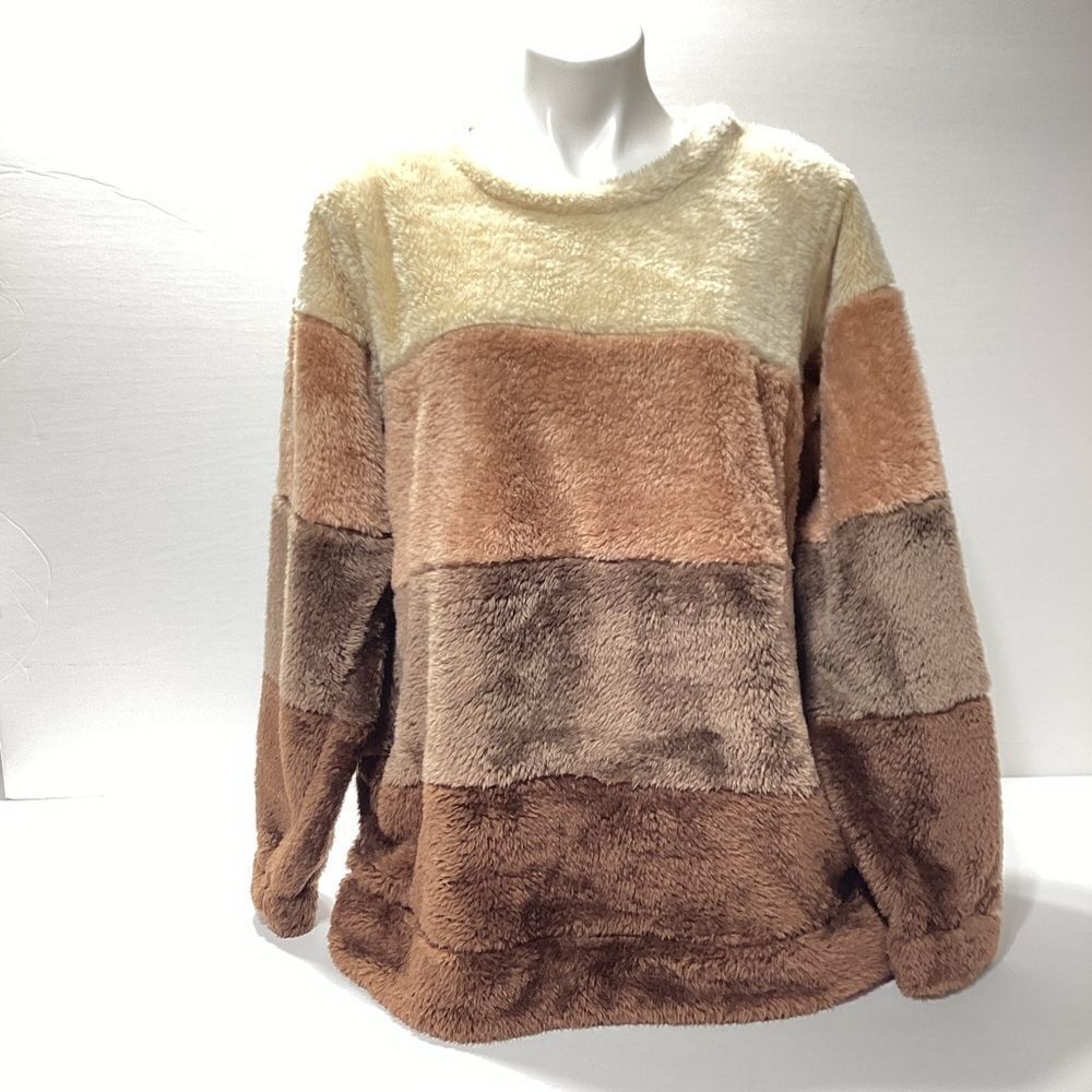 Zenana Outfitters Plush Fuzzy Pullover Sweater XL